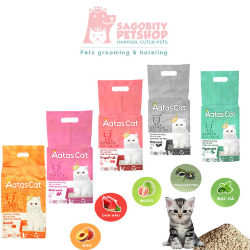 Cát đậu nành dành cho mèo AATAS CAT Kofu 6L - Bao