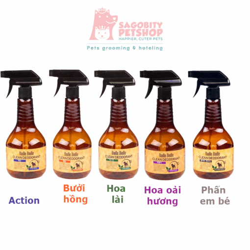 Xịt khử mùi dưỡng lông dành cho chó Budle'Budle 530ml - Nhiều mùi hương