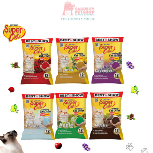 Cát đất sét dành cho mèo SUPER CAT 12L - Gói