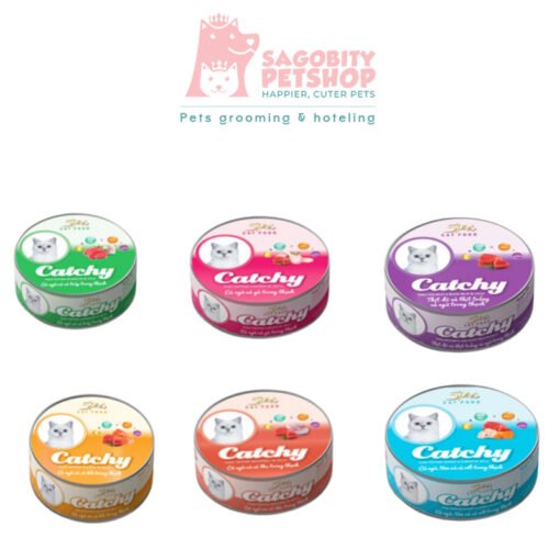 Pate CATCHY 5plus cho mèo 160g - Lon