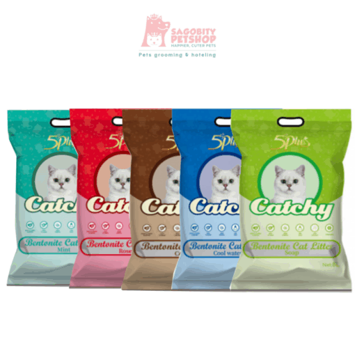 Cát đất sét dành cho mèo 5Plus CATCHY 8L - Gói