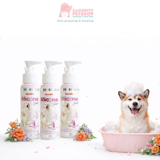 Sữa tắm dành cho chó mèo VEMEDIM Micona Shampoo trị viêm và nấm da - chai