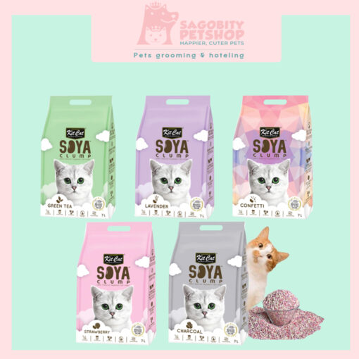 Cát đậu nành dành cho mèo KIT CAT SoyaClump 7L - Nhiều mùi hương - Túi 7l
