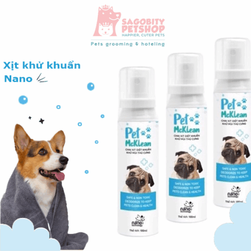Nano-Xịt diệt khuẩn, khử mùi thú cưng 100ml
