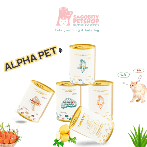 Pate Alphapet-Chó Mèo nhiều vị-lon400g - lon