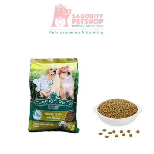 Thức ăn hạt chó con Classic Pets 400gr - Gói