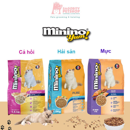 Thức ăn hạt cho mèo mọi lứa tuổi - MininoYum