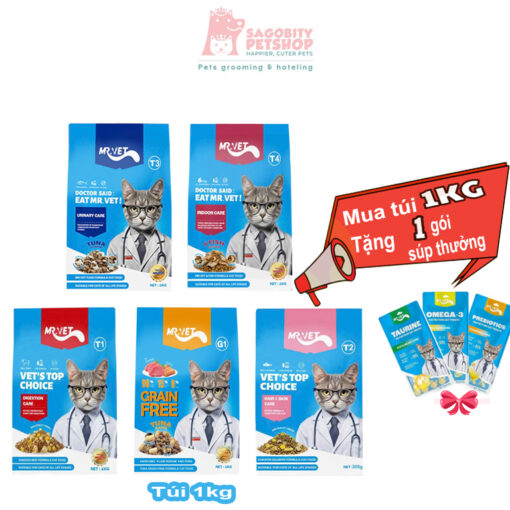 Thức ăn hạt Cho Mèo Mr Vet