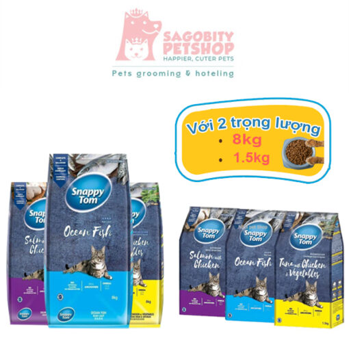 Thức ăn hạt cho mèo-Snappy Tom-1,5kg