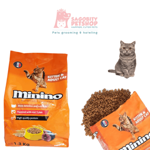 Thức ăn hạt cho mèo mọi lứa tuổi Minino- vị Cá Ngừ - Túi