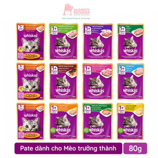 Pate cho mèo Adult-WHISKAS-80g - túi