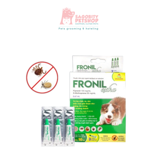 Thuốc nhỏ gáy dành cho chó từ 2-10kg VEMEDIM FRONIL EXTRA trị ve rận, bọ chét