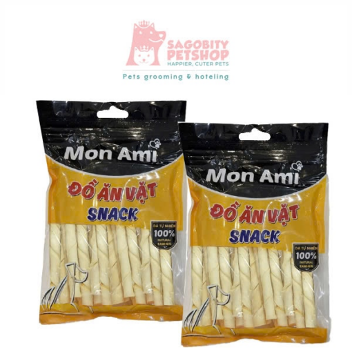 Snack cho chó- Mon Ami-20 cây da bò