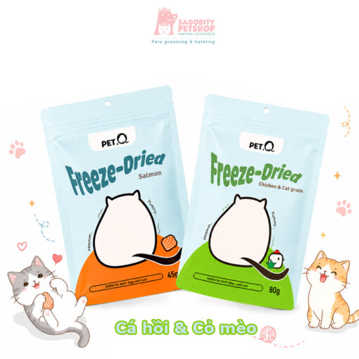 Gà đông khô cho chó và mèo PetQ - 80g