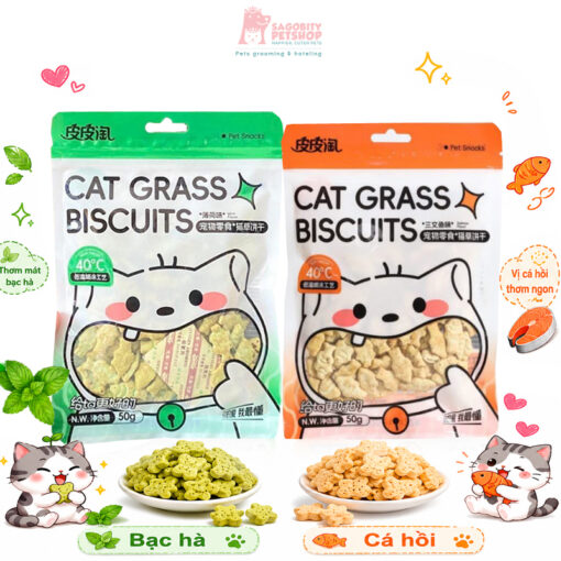 Snack bánh quy cỏ mèo Taotao Pet - 50g